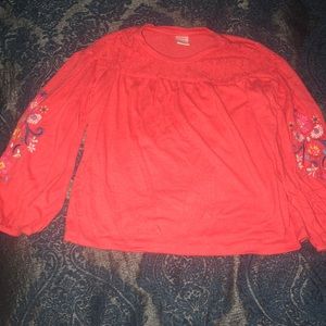 Long sleeved coral sweater
